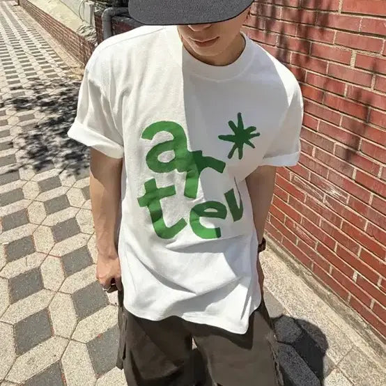 [BUNJANG] Travel Pigment Short Sleeve T-Shirt Cream S / 새상품 / 트래블 피그먼트 반팔티 크림 s