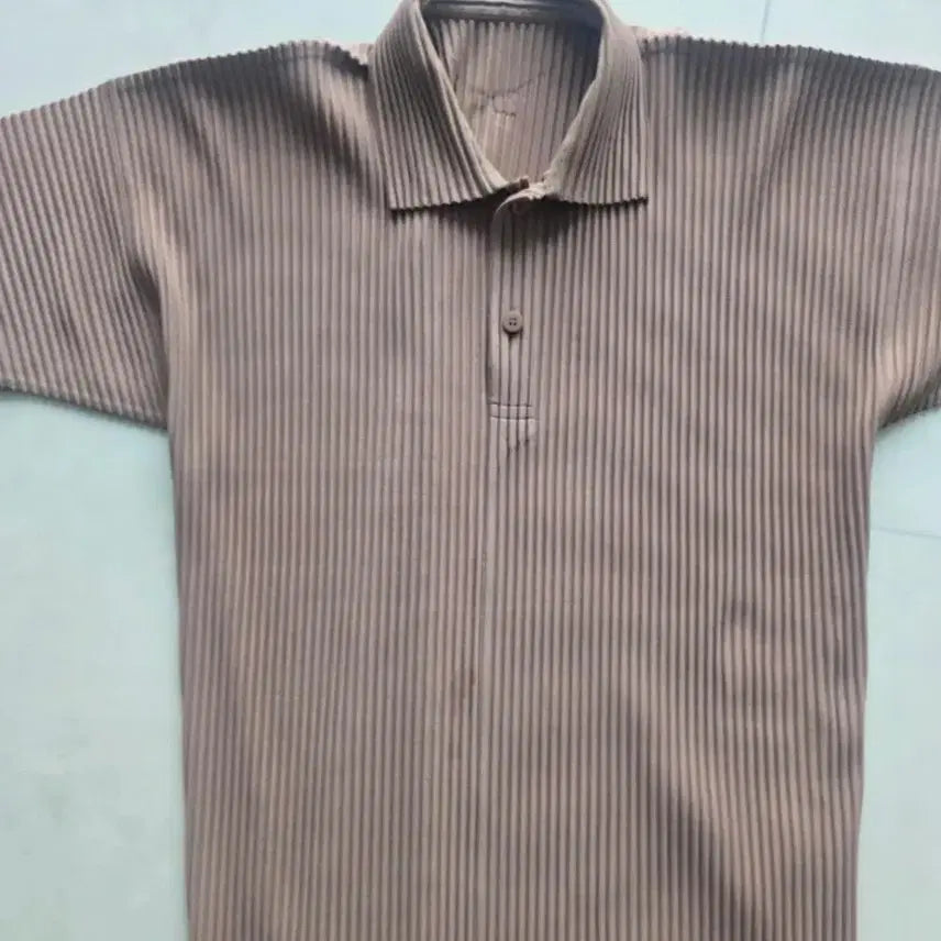 [BUNJANG] Homme Plissé ISSEY MIYAKE Semi-Oversized Fit Short Sleeve T-Shirt Beige Size 4 / 옴므플리세 pk반팔 찐베이지 팝니다.
