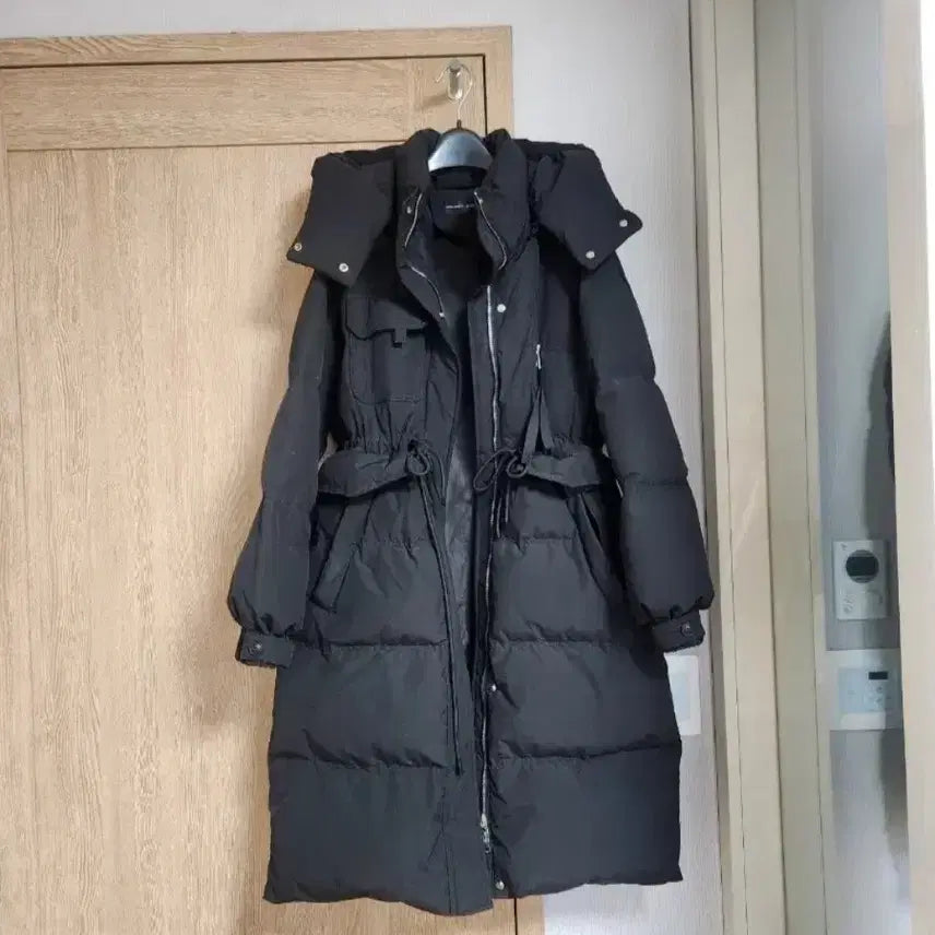 [BUNJANG] Black Duck Feather 50% Long Padding / (2개월 착용) 검은색 오리깃털 50% 롱패딩