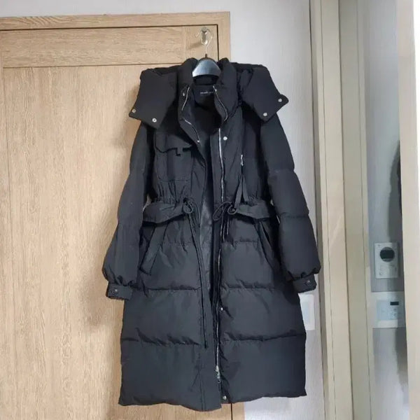 [BUNJANG] Black Duck Feather 50% Long Padding / (2개월 착용) 검은색 오리깃털 50% 롱패딩