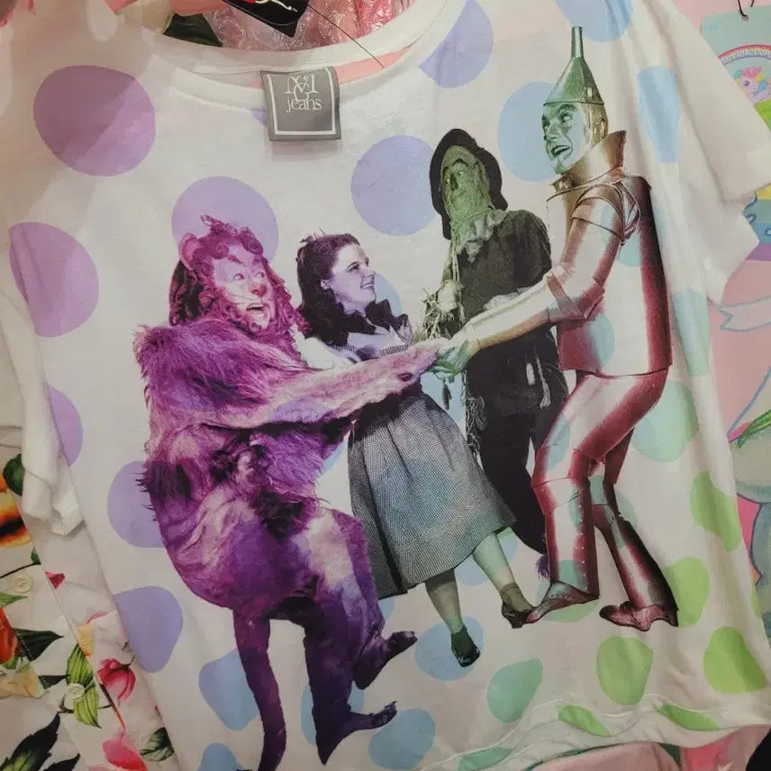 [BUNJANG] Wizard of Oz Character Short Sleeve T-Shirt / 와이즈 오브 오즈 캐릭터 반팔티수입