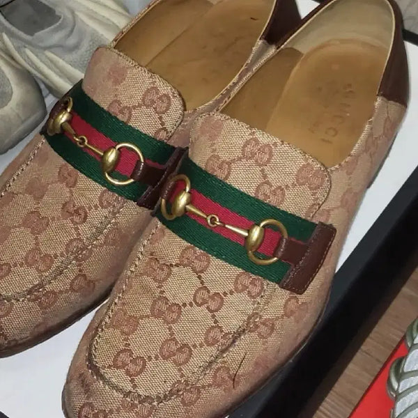 [BUNJANG] Gucci GG Canvas Loafers / 구찌 GG 캔버스로퍼