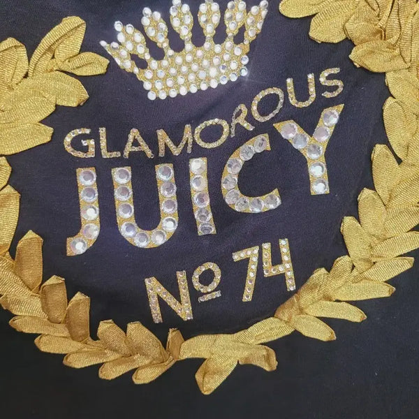 [BUNJANG] Juicy Couture Black Glamorous T-Shirt (Size S) / 주시 꾸뛰르 티셔츠 블랙 쥬시 글래머러스 S