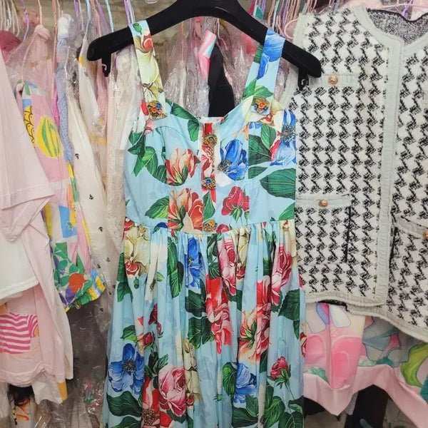 [BUNJANG] Imported Long Floral Pattern Dress / 수입 롱 플로럴 패턴 원피스