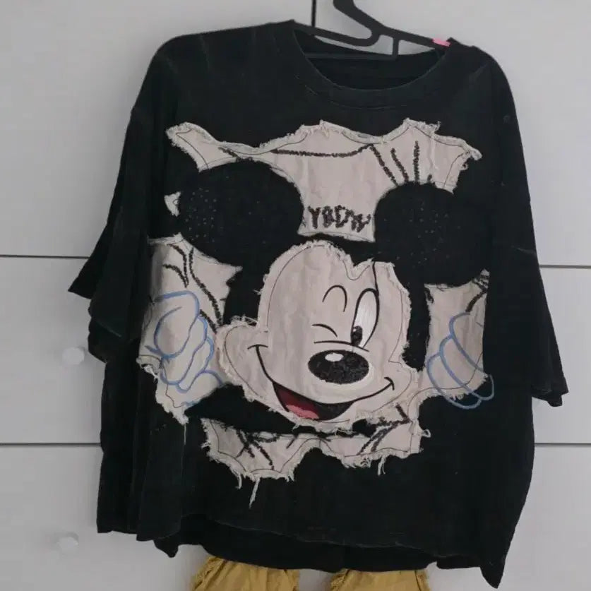 [BUNJANG] Mickey Mouse Vintage Short Sleeve T-Shirt / 미키마우스 빈티지 반팔티
