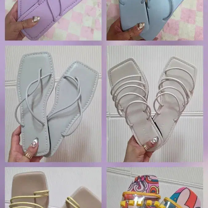 [BUNJANG] Strappy Sandals Flip-Flops / 새상품 스트랩 샌들 쪼리 슬리퍼 230 6종류