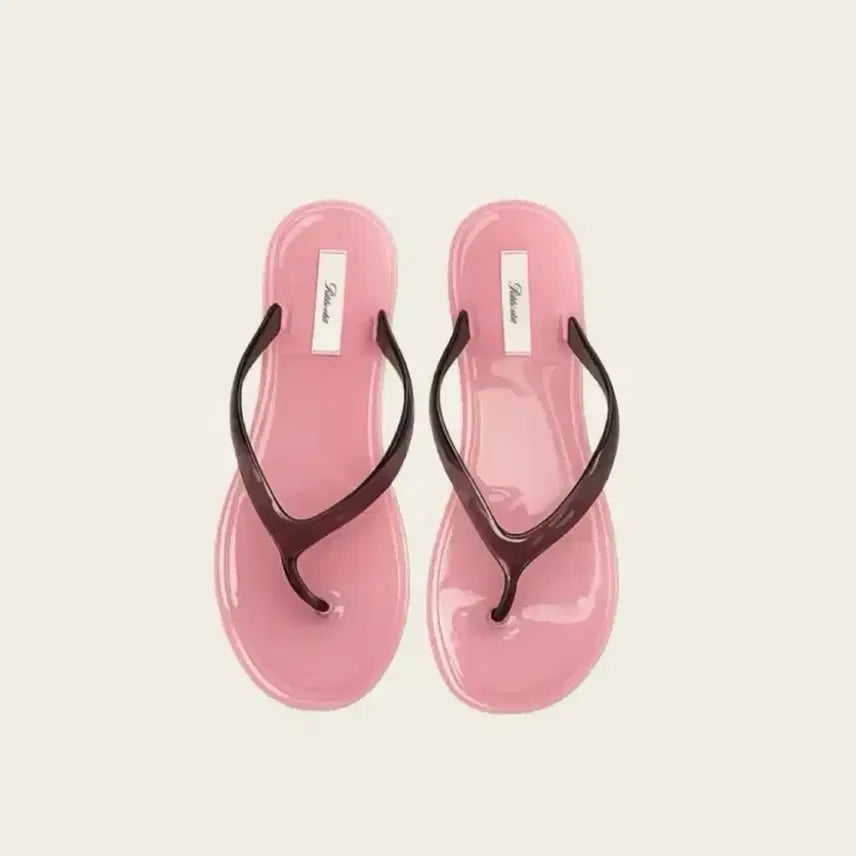 [BUNJANG] Ribbon Light Pink Flip-Flops (Size 225-245) / 리본빛 핑크 플립플랍 225-245