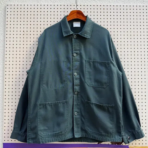 [BUNJANG] 80s Vintage Euro French Work Jacket Dark Green / 80s EURO VINTAGE DARK GREEN 그린 프렌치워크자켓