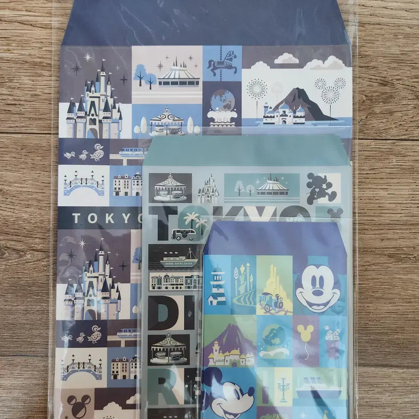 [BUNJANG] Tokyo Disneyland Official Paper Bags Set (Small, Medium, Large) / 도쿄 디즈니랜드 봉투