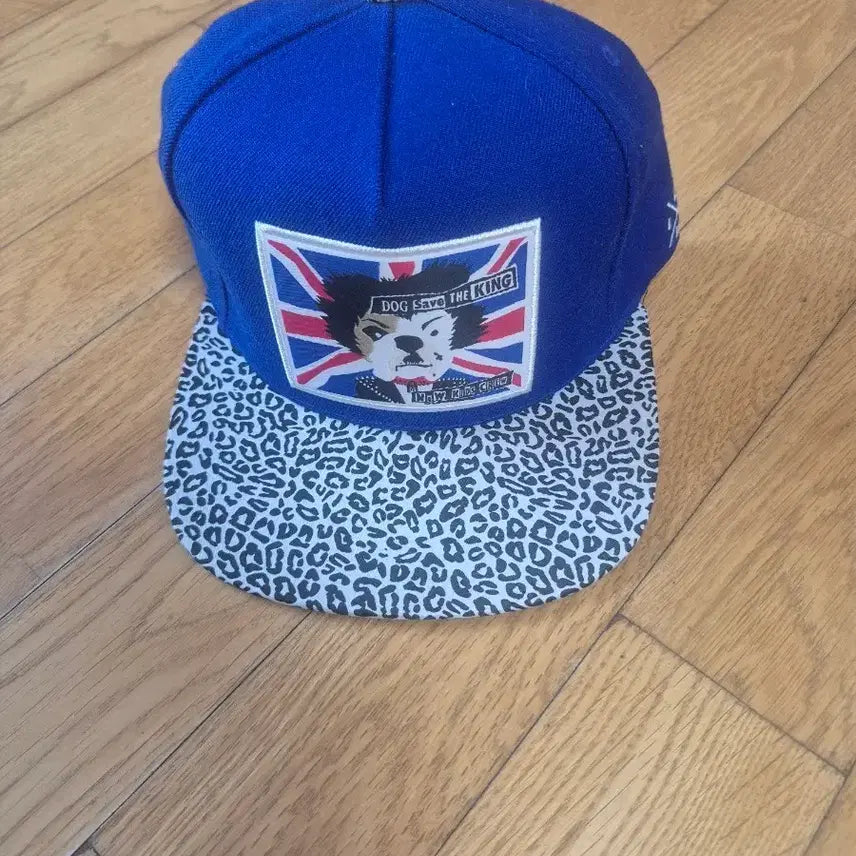 [BUNJANG] Snapback Hat Blue/Leopard Pattern / 스냅백 모자 블루/레오파드