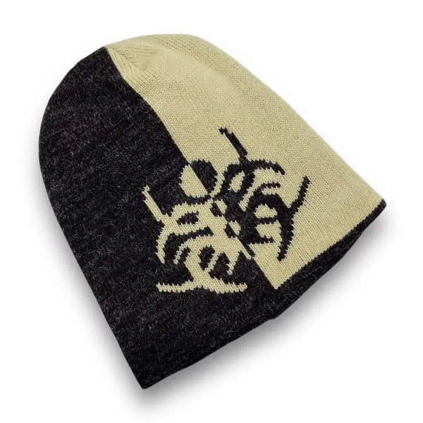 [BUNJANG] Y2K Tribal Half Beanie / Punk Y2K Tribal Half beige Beanie