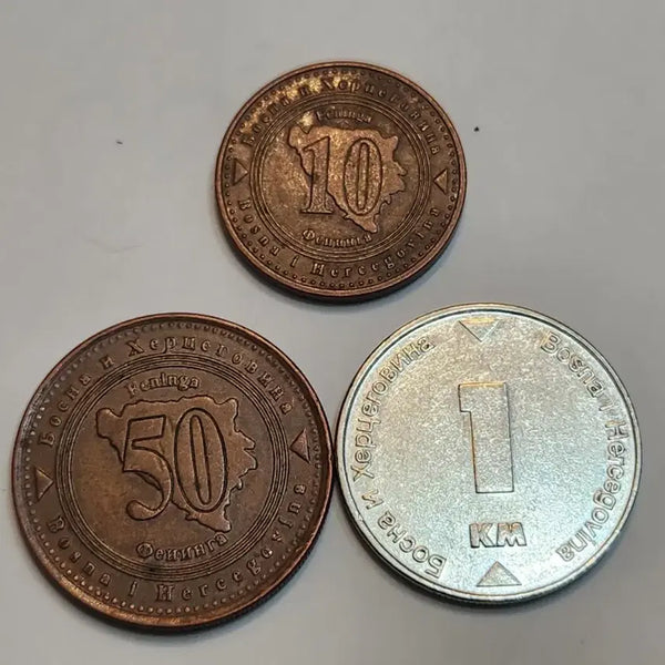 [BUNJANG] Bosnia and Herzegovina 3-Coin Bundle Set / 보스니아 헤르체고비나  주화 3점 일괄