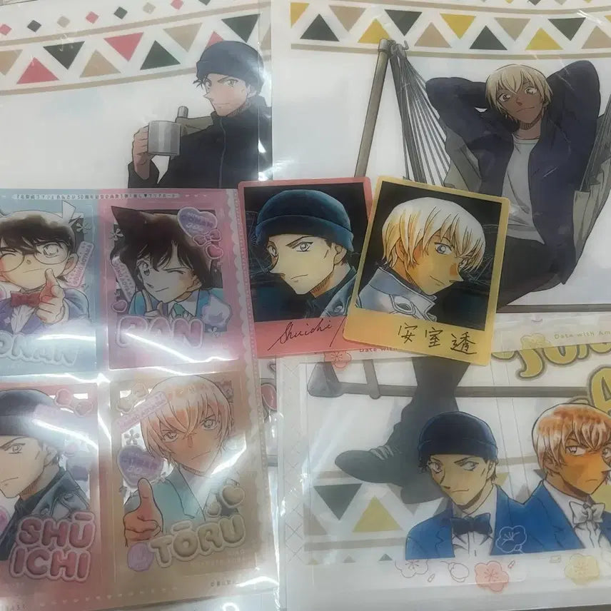 [BUNJANG] Detective Conan Akai Shuichi & Amuro Tooru Clear Card L-File Bundle Set / [일괄] 명탐정코난 아카이슈이치 아무로토오루 클리어카드 L자파일