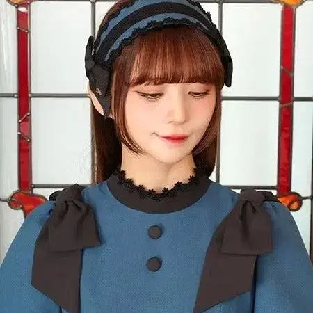 [BUNJANG] Innocent World "Classy Ribbon" Lolita Dress and Headdress Set / 로리타 양복 이노센트월드 이노와 Innocent World 빈티지 드레스 클래식 헤도레 세트