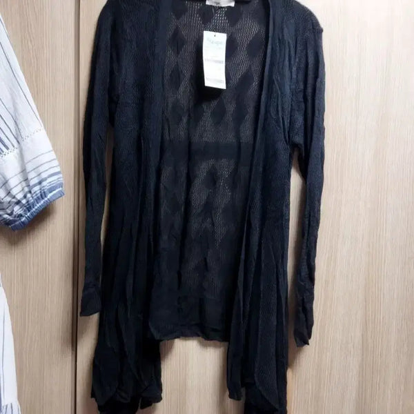 [BUNJANG] Papaya Knit Black Long Cardigan / 파파야 니트 블랙 롱가디건  새제품