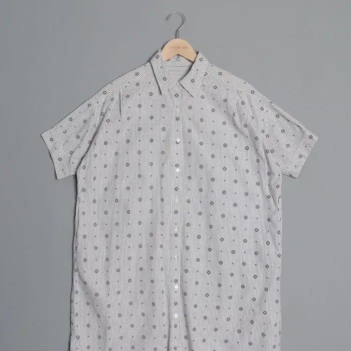 [BUNJANG] Dessin UNTITLED Pattern Shirt Dress / Dessin UNTITLED Pattern Shirt One-piece