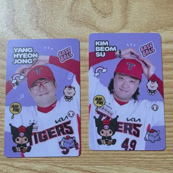 [BUNJANG] KBO Kia Tigers Kuromi Collaboration Yang Hyeon-jong Kim Beom-su Photocard Bundle Set / 기아타이거즈 쿠로미 포토카드 양현종 김범수 판매