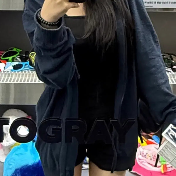 [BUNJANG] Stone Island Dark Navy Hooded Zip-Up Jacket / 스톤아일랜드 다크네이비 후드집업