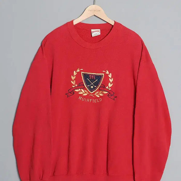 [BUNJANG] 90's Nutmeg Mills Muirfield Embroidered Sweatshirt / 90's NUTMEG MILLS Embo Sweat Shirts