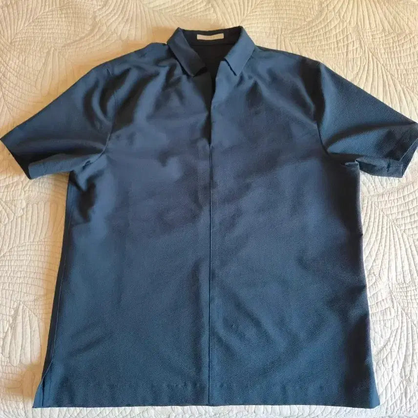 [BUNJANG] Time Half-Sleeve Collar Shirt / 타임 반팔 카라 셔츠