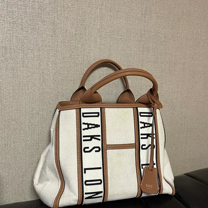 [BUNJANG] Daks Canvas Leather Bag / 닥스 캔버스 가죽 가방