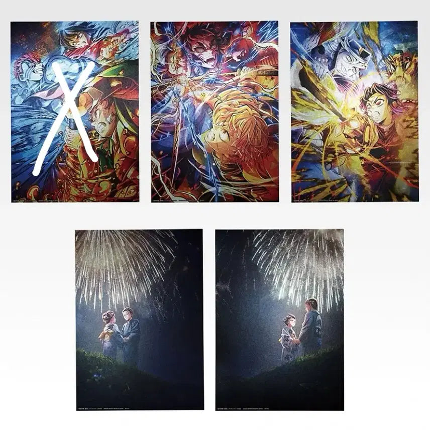 [BUNJANG] Demon Slayer Kimetsu no Yaiba Ichiban Kuji Upper Rank 2 Metallic Visual Sheet Poster B4 / 귀멸의 칼날 쿠지 제일복권 상현의 2 메탈릭 비주얼 시트 포스터 b4