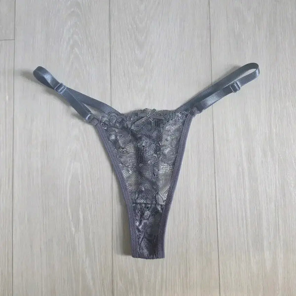 [BUNJANG] Gray Lace String Panty (Used) / 그레이 레이스 끈 팬티 중고