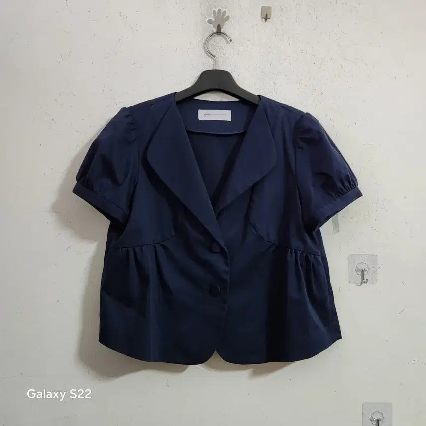 [BUNJANG] Navy Short Sleeve Jacket / 네이비 반팔 재킷