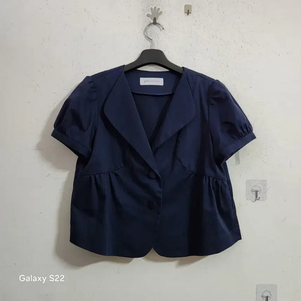 [BUNJANG] Navy Short Sleeve Jacket / 네이비 반팔 재킷
