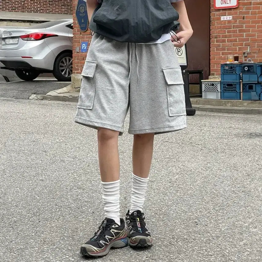 [BUNJANG] Pocket Cargo Banding Shorts / 포켓 카고 밴딩 반바지