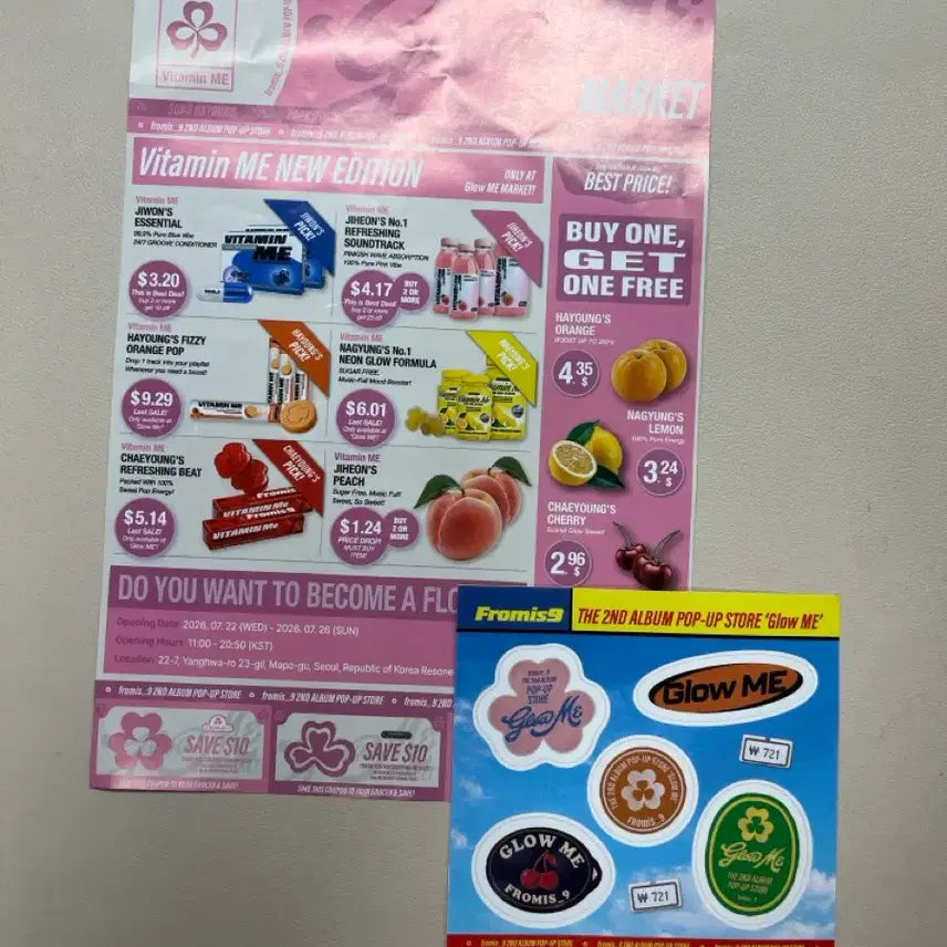 [BUNJANG] fromis_9 Popup Exclusive Poster Sticker Bundle Set / 프로미스나인 팝업 입장 특전 판매