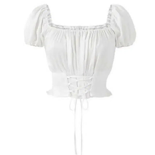 [BUNJANG] NOTYOURROSE Corset Crop Blouse (White) / NOTYOURROSE Corset crop blouse (White)