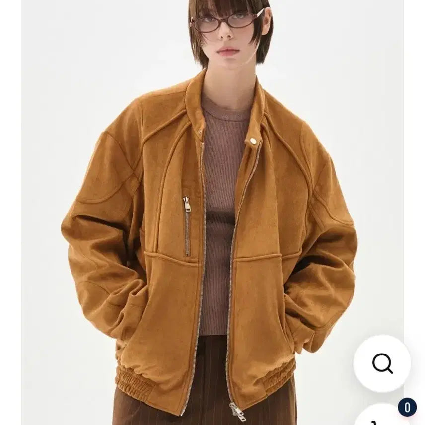 [BUNJANG] Suede Curved Racing Jacket / 스웨이드 커브드 레이싱자켓