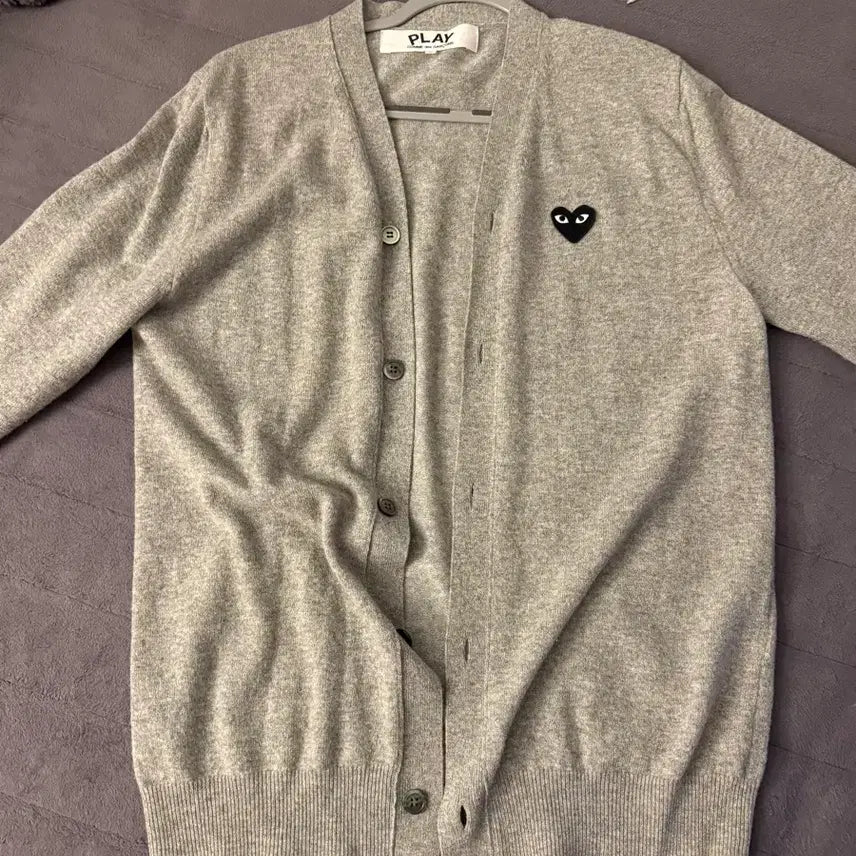 [BUNJANG] Comme des Garçons Cardigan Grey L / 꼼데 가르송 가디건 그레이색상 판매합니다.