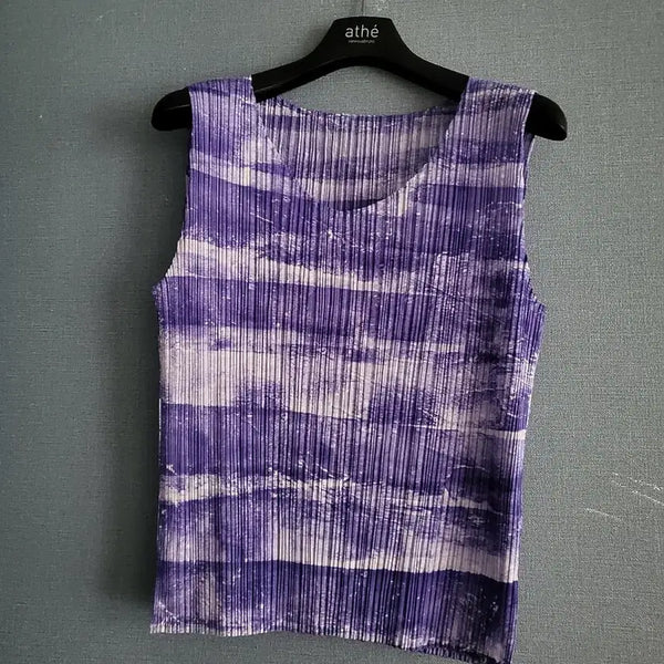 [BUNJANG] Pleats Please Purple Sleeveless Top / 플리츠 플리즈 퍼플 슬리브리스