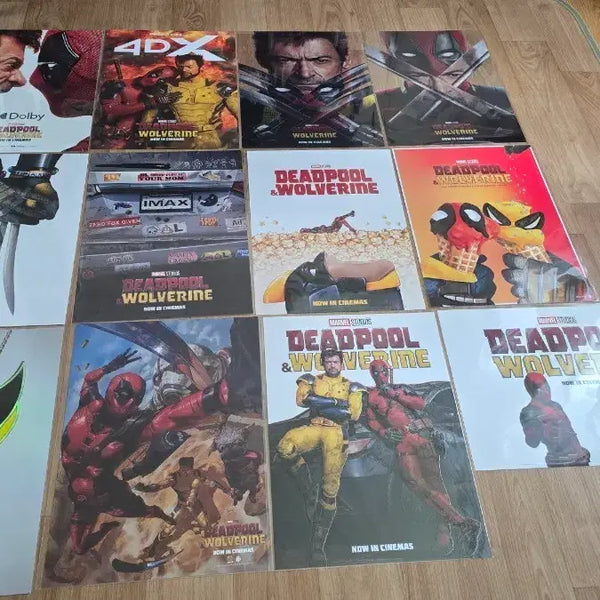 [BUNJANG] Deadpool & Wolverine A3 Poster Bundle Set (12 Types) / 데드풀과 울버린 A3포스터 12종 일괄 팝니다
