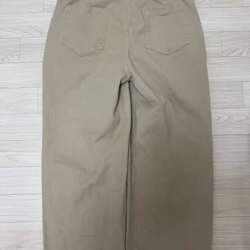 [BUNJANG] Beige Cotton Wide-Leg Summer Pants - Size 34 / 와이드 여름용 면바지 34사이즈
