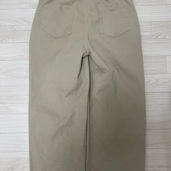 [BUNJANG] Beige Cotton Wide-Leg Summer Pants - Size 34 / 와이드 여름용 면바지 34사이즈