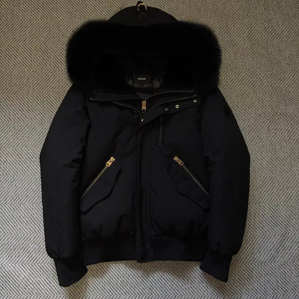 [BUNJANG] MACKAGE Dixon Gold Button Black Fur Coat Size 38 / 맥케이지 딕슨 금장 블랙퍼 38Size