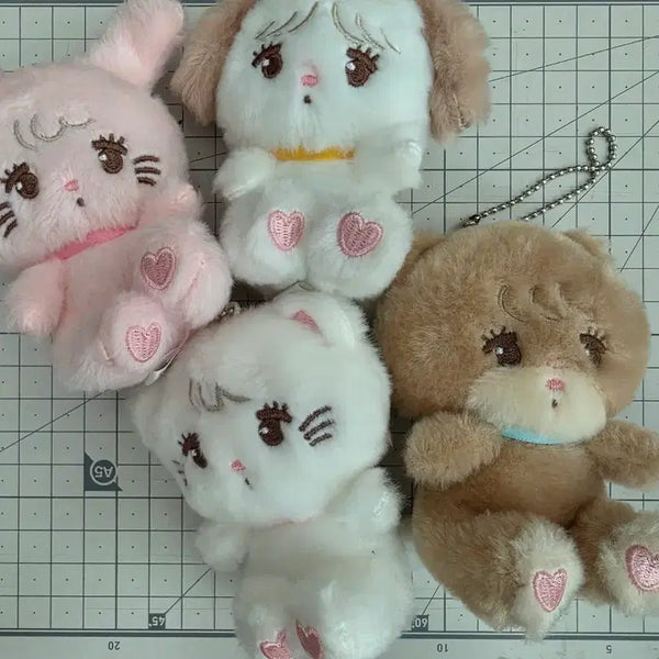 [BUNJANG] Mikko Doll Keychain Set (4 Pieces) / 미코 mikko 인형 키링 4개 세트 핑크/화이트/브라운
