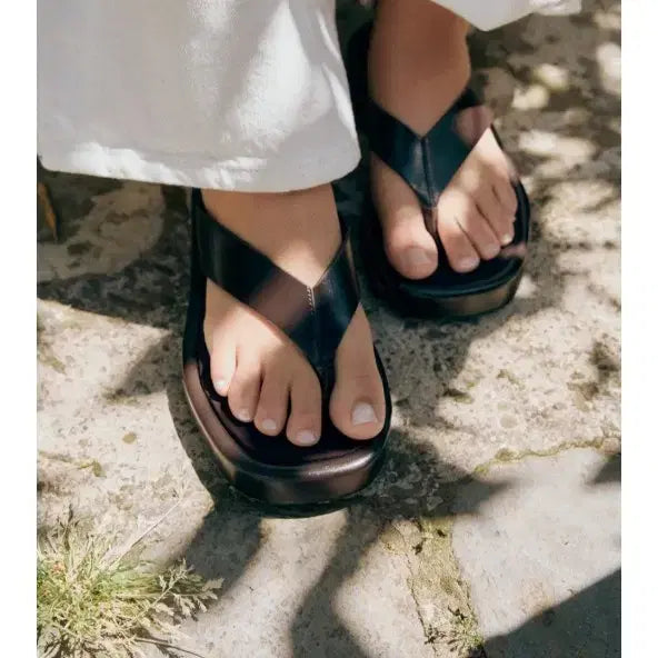 [BUNJANG] ZARA Strap Flat Sandals / 자라 스트랩 플랫 샌들 230사이즈
