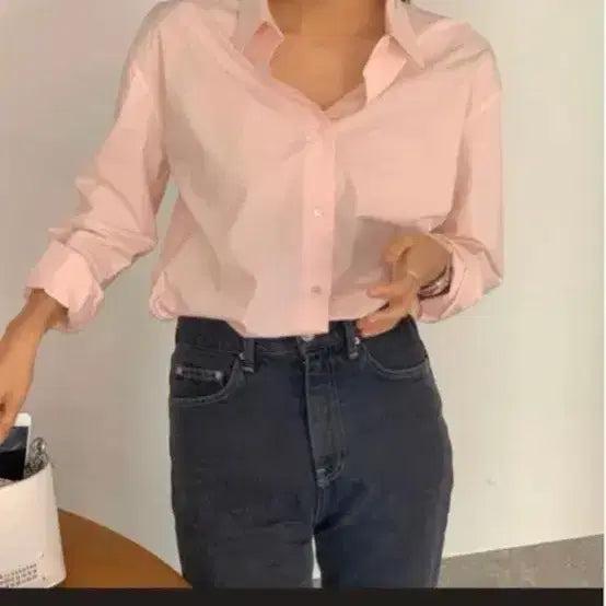[BUNJANG] Codeu Pink Shirt / codeu 코드유 핑크 셔츠