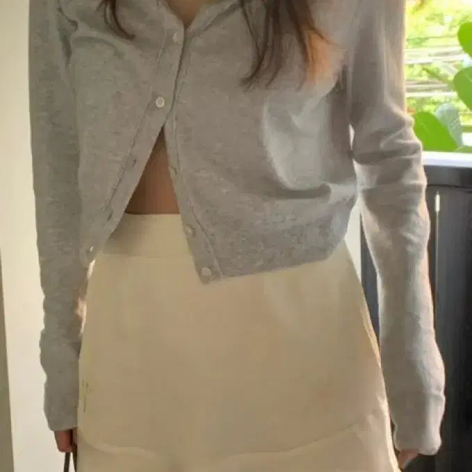 [BUNJANG] TANNAT Basic Round Cardigan Gray / 타낫 베이직 라운드 가디건 그레이