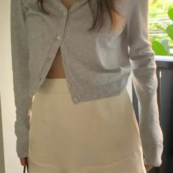 [BUNJANG] TANNAT Basic Round Cardigan Gray / 타낫 베이직 라운드 가디건 그레이