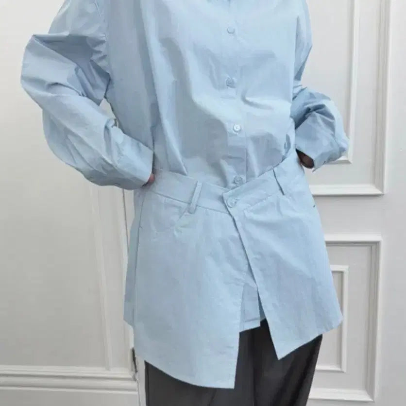 [BUNJANG] Judique Seoul Layered Shirt / 새상품) 주디크 랩셔츠 레이어드셔츠
