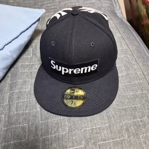 [BUNJANG] Supreme x New Era 59FIFTY Snapback Hat Black / 슈프림 스냅백 모자 뉴에라 59FIFTY 블랙 7 1/4