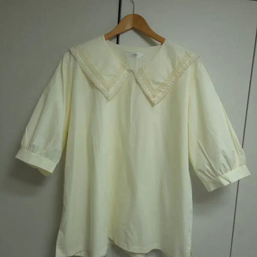 [BUNJANG] Plus Size Big Collar Blouse / 새상품) 빅사이즈 빅카라 블라우스