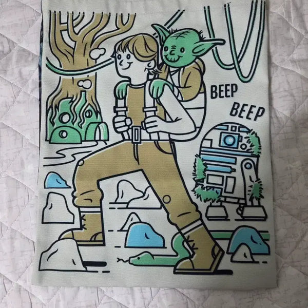 [BUNJANG] Star Wars Luke Skywalker Yoda Eco Bag / 스타워즈 루크 요다 가방 에코백 팔아요
