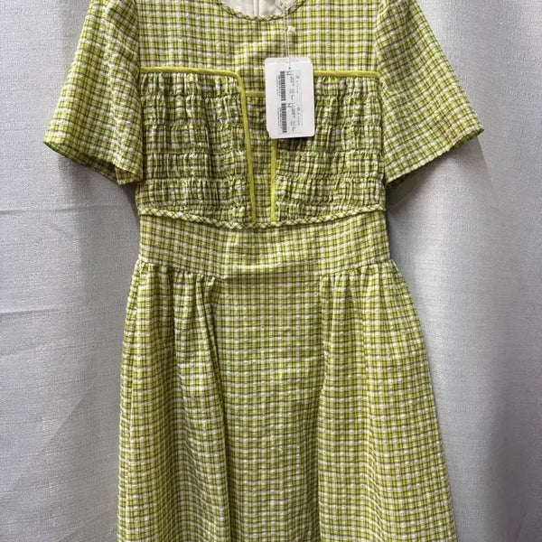 [BUNJANG] It Michaa Yellow Checked Shirring Dress (55) / 잇미샤 엘로우 텍달린 체크 셔링 원피스 (55)