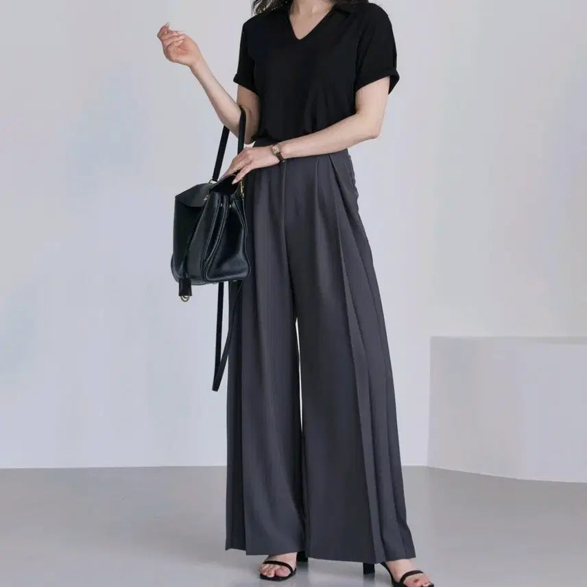 [BUNJANG] High-Quality Pin Tucked Wide Pants / 고퀄리티 핀턱 와이드 팬츠